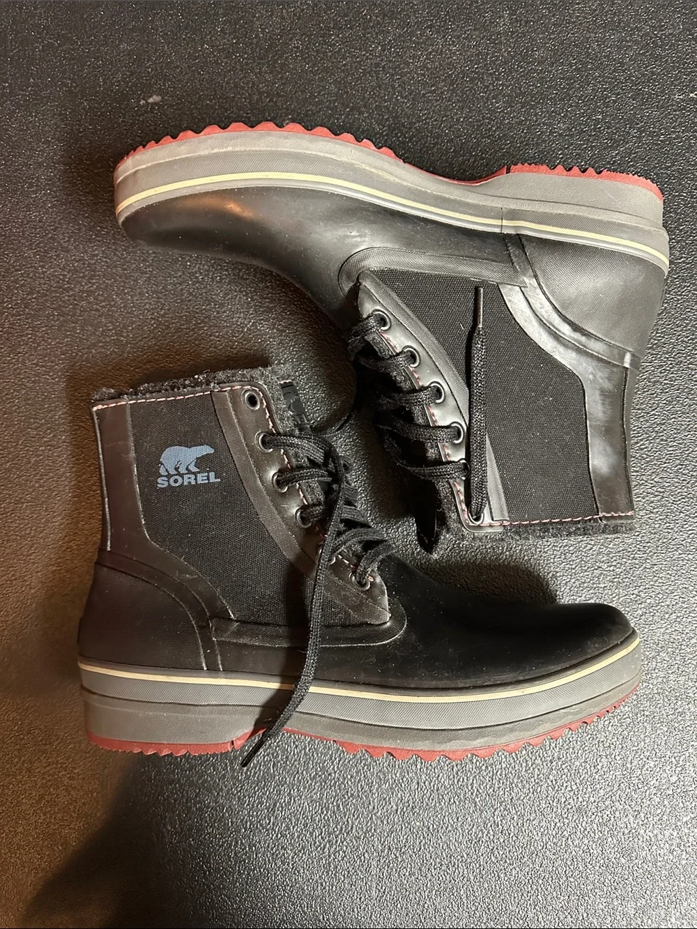 SOREL Men’s Black Lace-Up Waterproof Boots